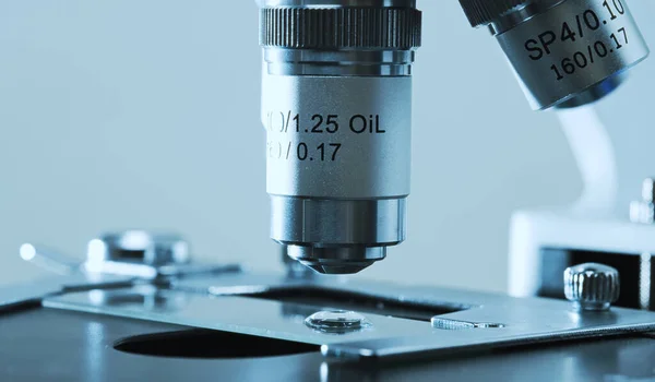 Vue Macro Microscope Diapositive Sciences Technologies Santé — Photo