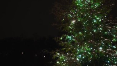 Mahallede yeni yıl ağacı.