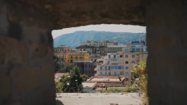 Pohled Neapol Hradu Sant Elmo — Stock video