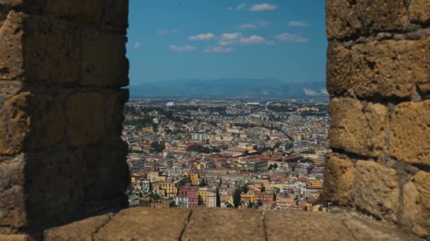 Vista Nápoles Desde Castillo Sant Elmo — Vídeo de stock