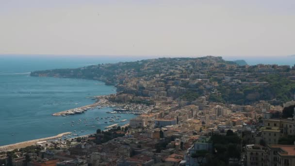 Bairros Chiaia Posillipo Beira Mar Nápoles Itália — Vídeo de Stock