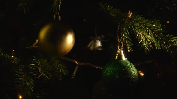 Arbre Noël Avec Boules Décorations — Video