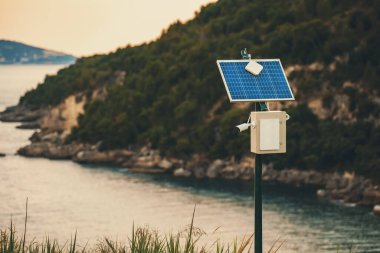 Video surveillance on the territory of the reserve park in Scauri in Italy.