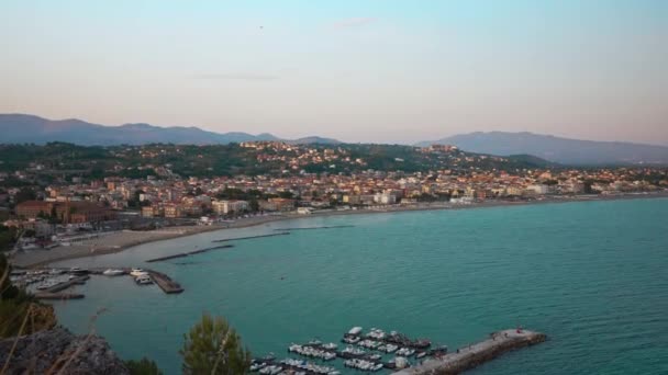 Plaja Orașul Scauri Din Italia — Videoclip de stoc