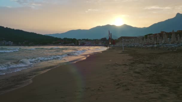 Sunset Beach Scauri Italy — Vídeos de Stock