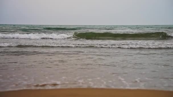Mediterranean Sea Fine Sand Beach — Vídeo de stock