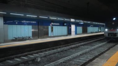 Naples, Italy - 12.06.2022: Train in subway.