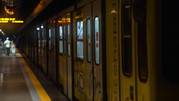 Naples Italy 2022 Metro Station — Video