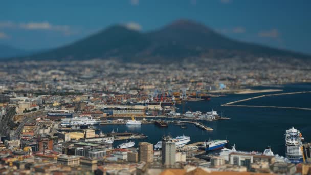 Naples Italy 2022 Old City Naples Volcano Vesuvius — Wideo stockowe