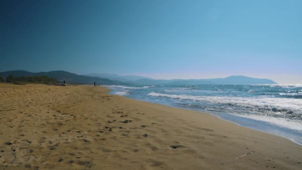 イタリアのペストゥムにある砂浜 — ストック動画