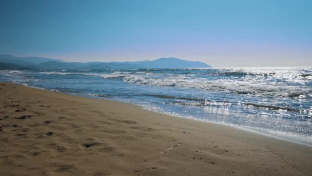Spiaggia Sabbia Paestum Italia — Video Stock