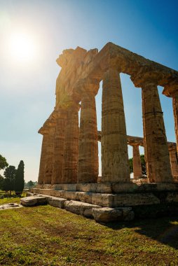 Temple of Athena in Paestum, Italy. clipart