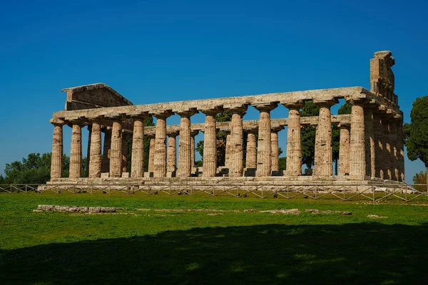 Tempel Van Athena Paestum Italië — Stockfoto