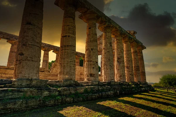 Athenatempel Paestum Italien — Stockfoto