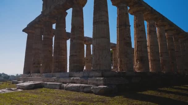 Ναός Της Αθηνάς Στο Paestum Ιταλία — Αρχείο Βίντεο