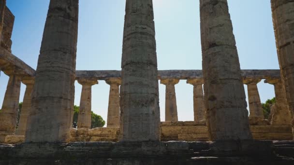 Athenatempel Paestum Italien — Stockvideo