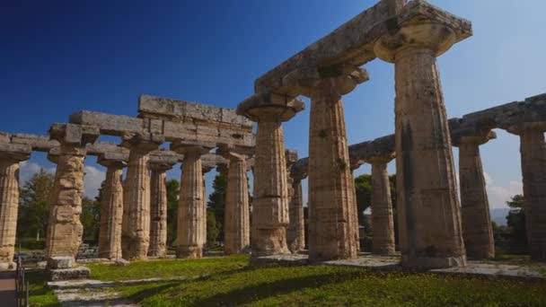First Temple Hera Paestum Italy — Stock video