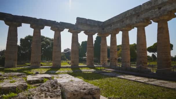 First Temple Hera Paestum Italy — Stock video