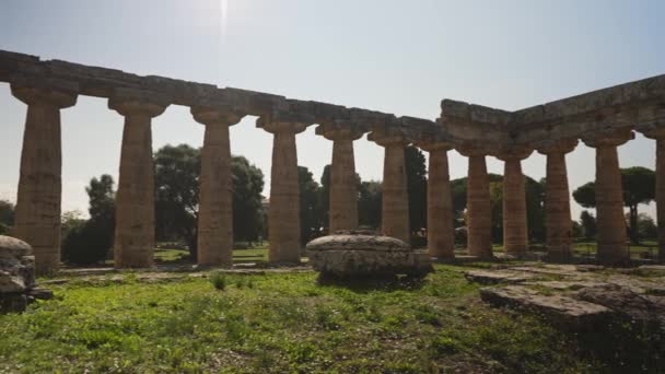 Primo Tempio Hera Paestum Italia — Video Stock