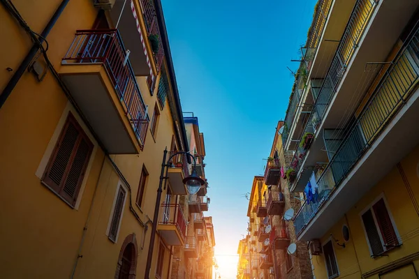 Типичная Итальянская Улица Агрополи Италии — стоковое фото