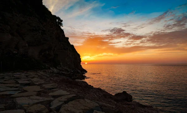Sunset Mediterranean Sea — Stock Photo, Image