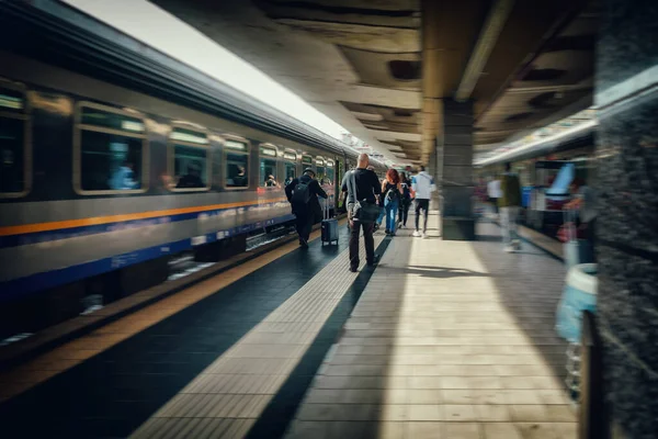 Gare Centrale Avec Personnes — Photo