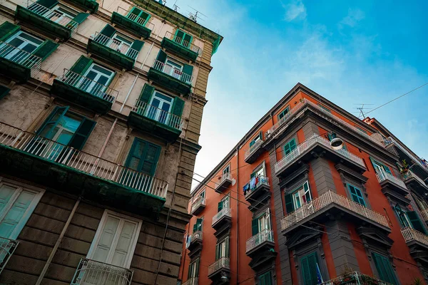 Prosperující Ulice Domy Itálii — Stock fotografie