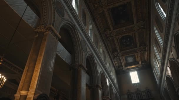 Italia Napoli 2022 All Interno Della Cattedrale Dell Assunzione Maria — Video Stock