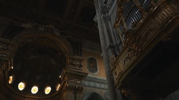 Італія Неаполь 2022 Всередині Собору Успіння Марії — стокове відео