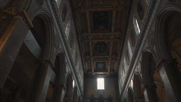 Italie Naples 2022 Intérieur Cathédrale Assomption Marie — Video