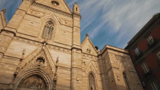 Neapels Katedral Eller Katedralen Antagandet Mary — Stockvideo