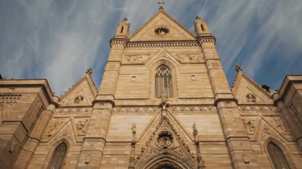 Neapels Katedral Eller Katedralen Antagandet Mary — Stockvideo