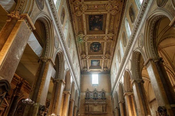 Włochy Neapol 2022 Wnętrze Katedry Wniebowzięcia Najświętszej Maryi Panny — Zdjęcie stockowe