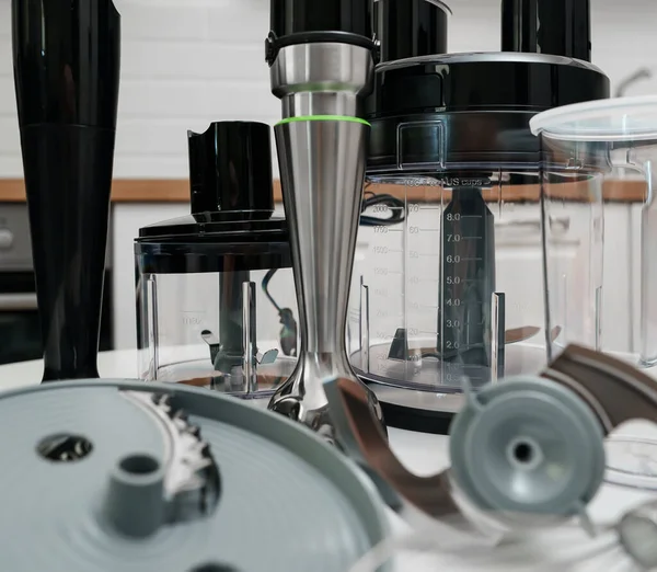 Frullatore Cucina Con Accessori Robot Cucina — Foto Stock