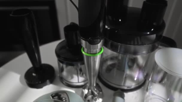 Blender Dapur Dengan Lampiran Dan Pemroses Makanan — Stok Video