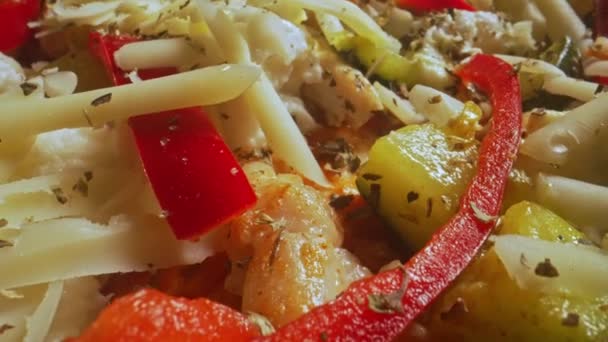 Pizza Défaite Aux Courgettes Paprika Avant Cuisson — Video