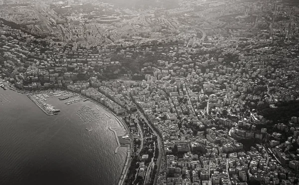 Pemandangan Napoli Dari Pesawat Terbang — Stok Foto