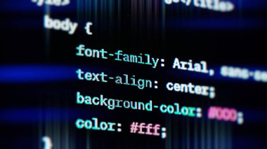 New York, ABD - 31.05.2023: Chatgpt tarafından yazılmış HTML kodu. Yazı.
