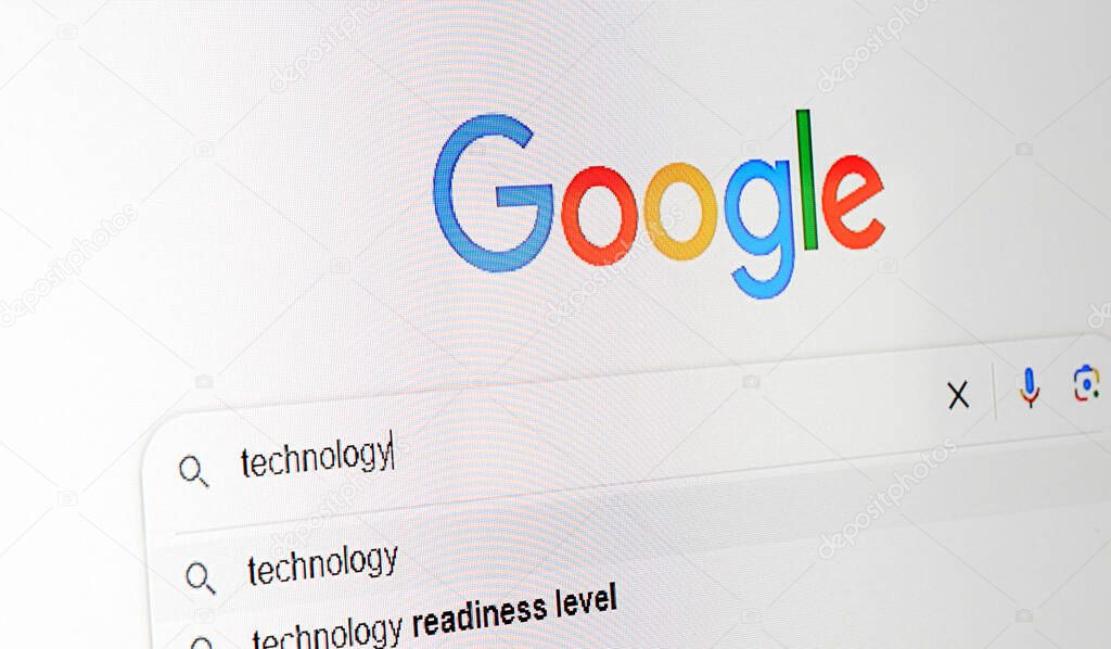 New York, USA - 31.05.2023: Search by in the Google search bar. Editorial.