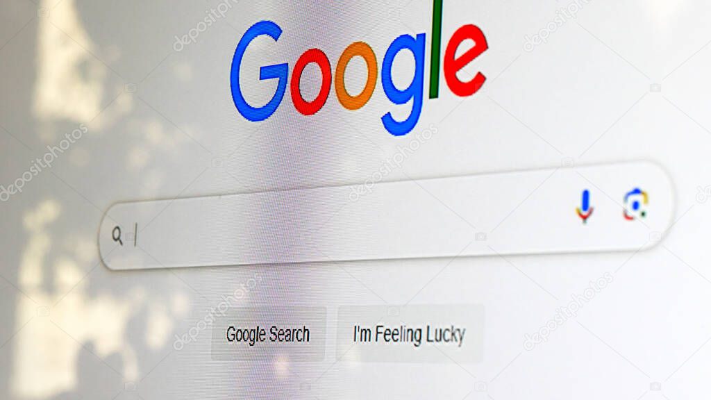 New York, USA - 31.05.2023: Google search bar. Editorial.