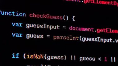 New York, ABD - 31.05.2023: Chatgpt tarafından yazılmış JavaScript kodu. Yazı.
