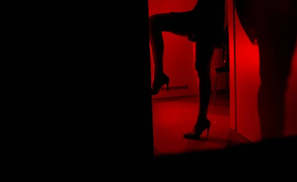 Prostituta Esperando Cliente Barrio Rojo —  Fotos de Stock