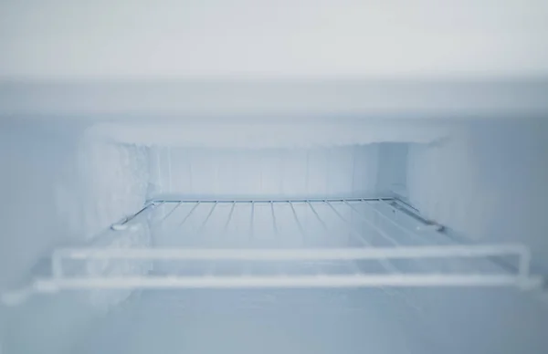Empty Open Freezer Refrigerator — Stock Photo, Image