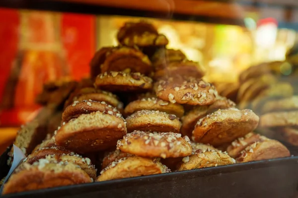 Traditional Greek Cookies Macaroons White Chocolate — Stock Photo, Image