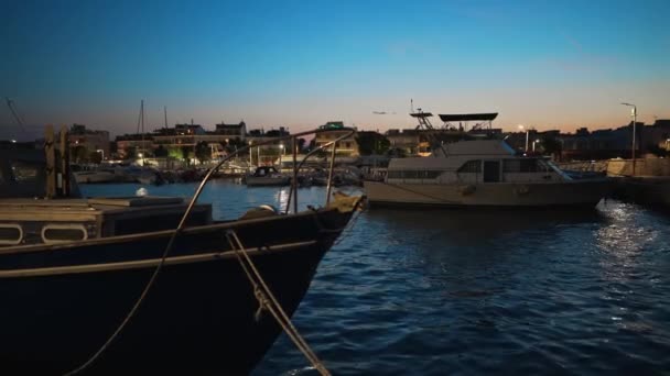 Artemis Hamn Med Yachter Och Båtar Grekland — Stockvideo