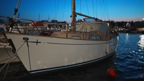 Porto Artemis Com Iates Barcos Grécia — Vídeo de Stock