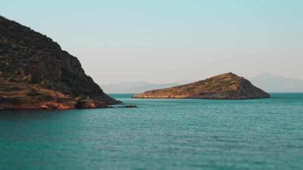 Pequeña Isla Mar Mediterráneo — Vídeos de Stock
