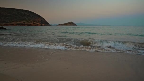 Praia Escondida Panorama Avlaki Porto Rafti Grécia — Vídeo de Stock