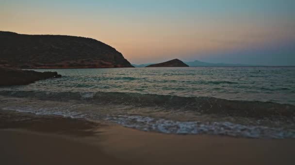 Ukryta Plaża Panorama Avlaki Porto Rafti Grecji — Wideo stockowe