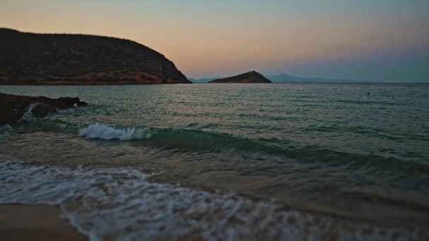 Hidden Beach Panorama Avlaki Porto Rafti Greece — Stock Video